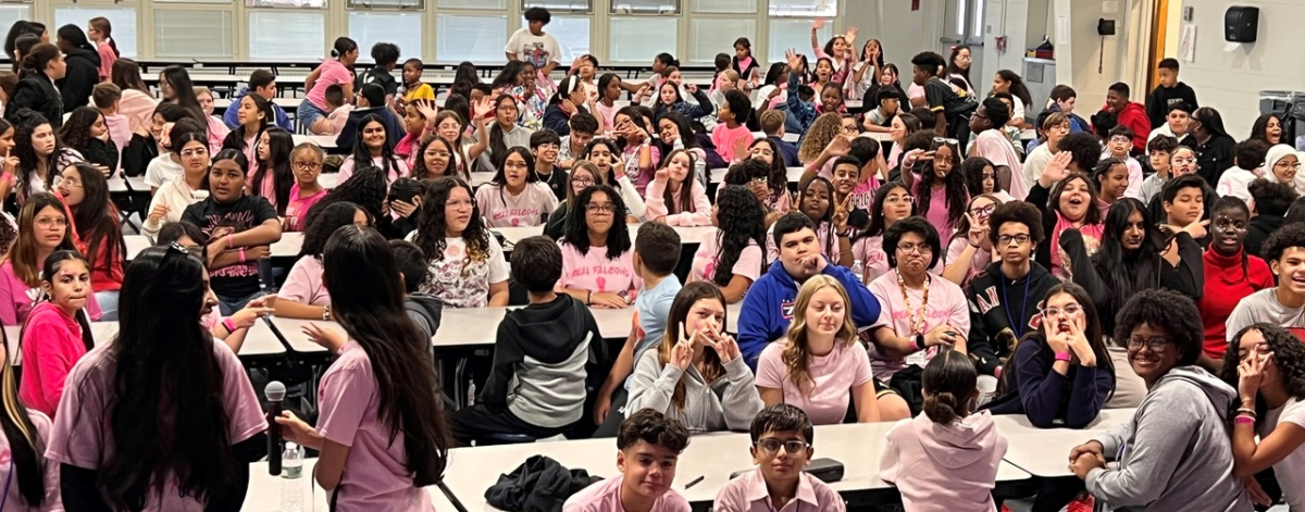 Fords Middle School hosts Pink Out event for Breast Cancer Awareness Month