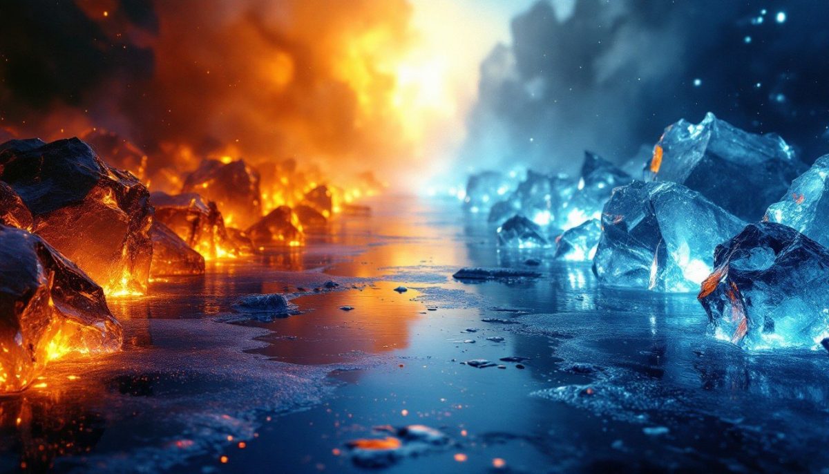 Photo via https://images.stockcake.com/public/0/f/d/0fda5a80-547e-4b4d-b5fb-96f0b260c83e/fire-meets-ice-stockcake.jpg under the Creative Commons License
